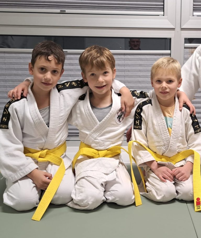 Read more about the article Herzlichen Glückwunsch, unseren drei neuen Gelbgurt- Trägern bei den Jüngsten des SSV Judo