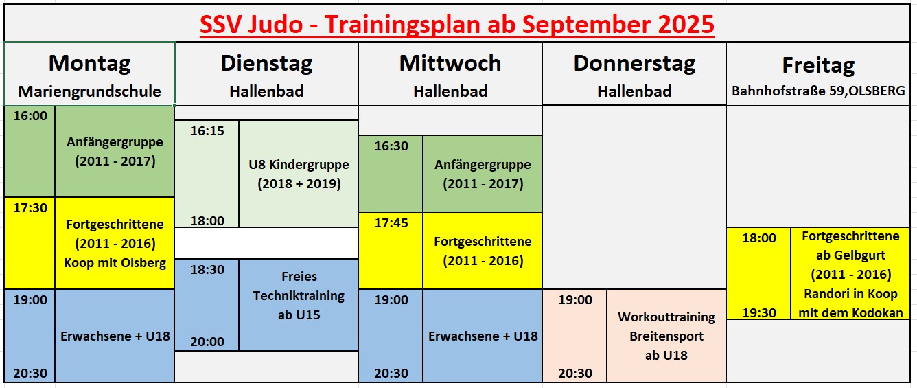 Read more about the article Kleine Änderung im Wochenplan